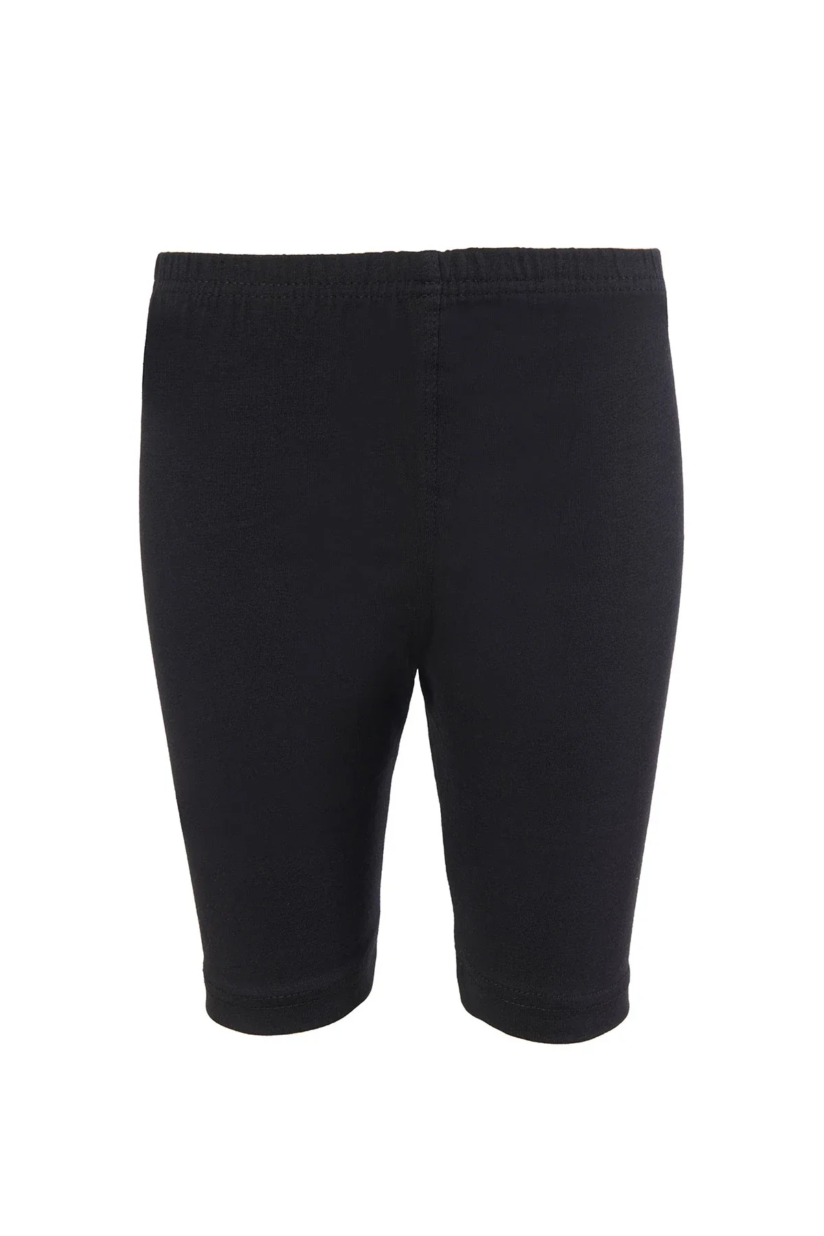 0845 Tutku Kız Elastan Kısa Tayt 6lı Siyah - 4