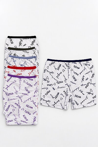 0965 Tutku Kadın Dream Boxer Şort 6lı - TUTKU (1)