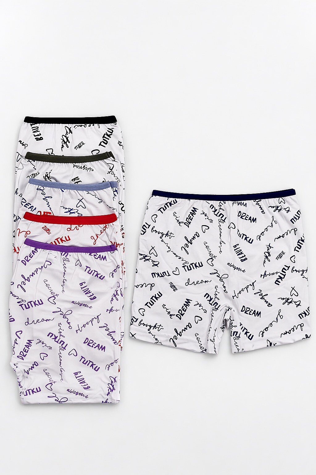 0965 Tutku Kadın Dream Boxer Şort 6lı - 2