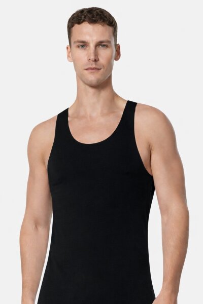 1014 Berrak Erkek Lazer Kesim Atlet 6'lı Siyah - BERRAK