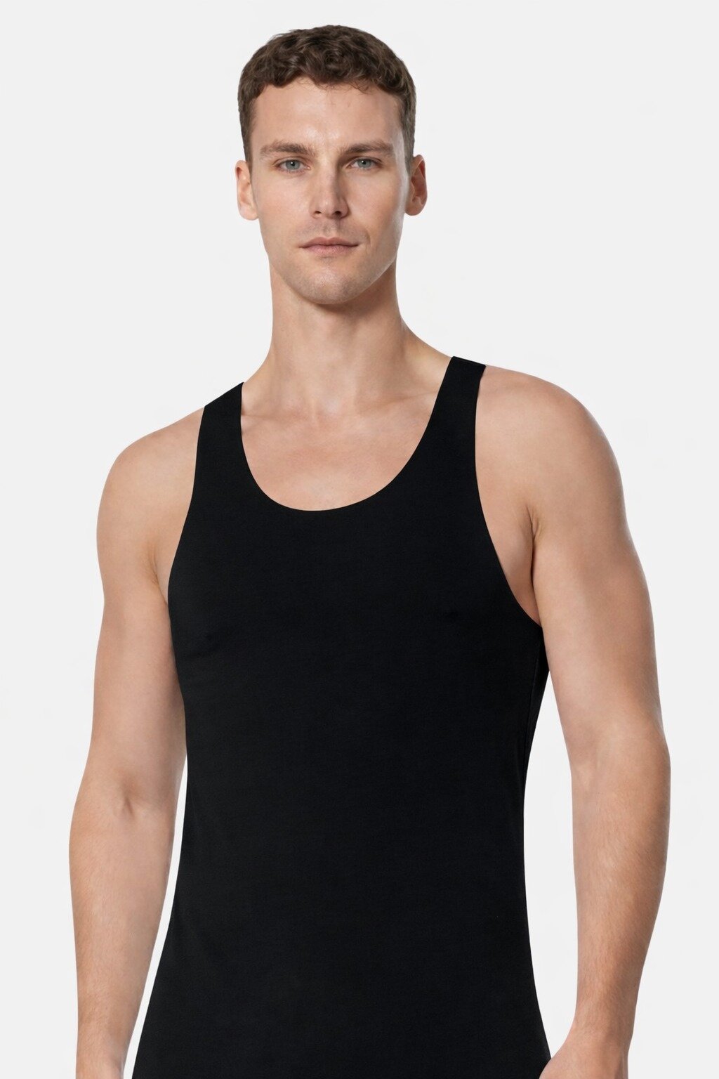 1014 Berrak Erkek Lazer Kesim Atlet 6'lı Siyah - 1