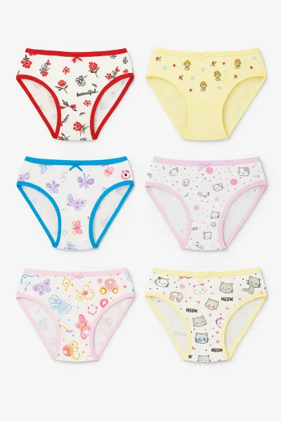 1042 Sedef Kız Empirme Likra Bikini 12'li Paket - SEDEF YILDIZI