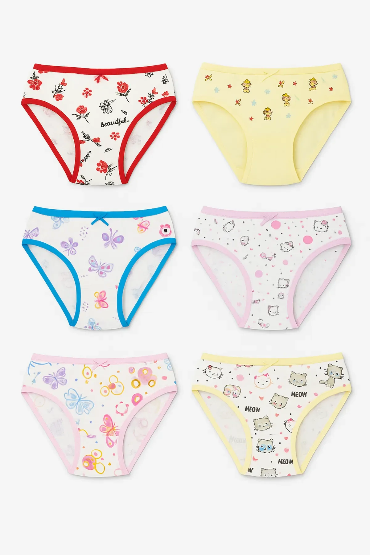 1042 Sedef Kız Empirme Likra Bikini 12'li Paket - 1