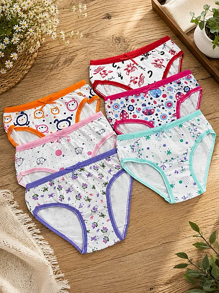 1042 Sedef Kız Empirme Likra Bikini 12'li Paket