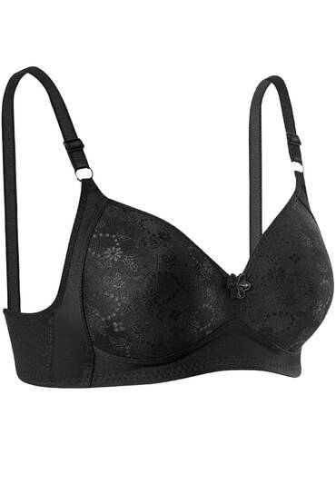 1053 Ebru Silikonlu Toplayıcı Lez Dantel 6'lı Paket Siyah - EBRU