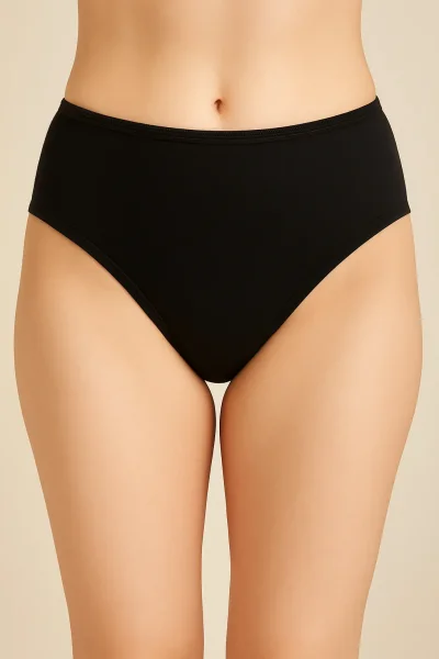 1065 Sedef Kadın Düz Bikini 12'li Siyah 