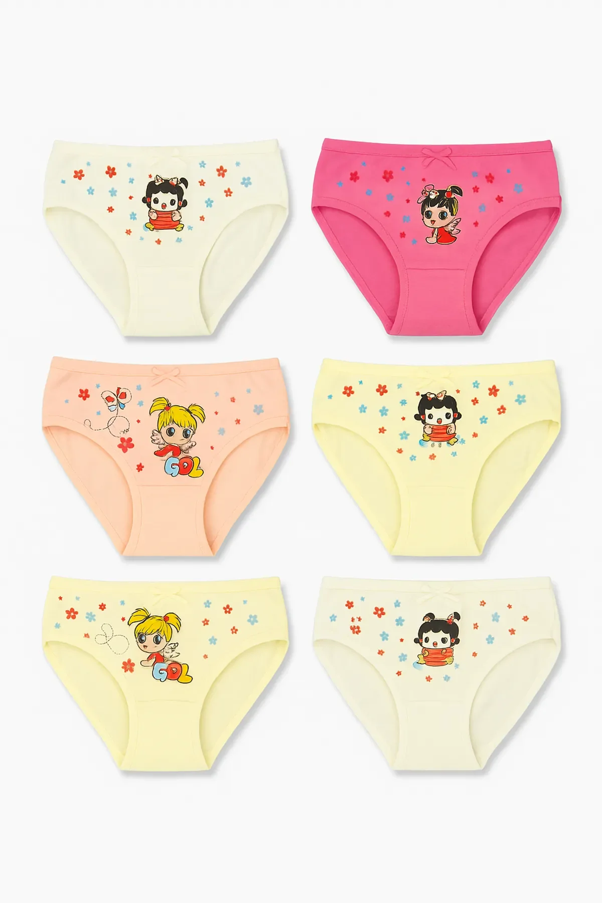 1083 Sedef Kız Baskılı Bikini 12'li Paket - 1