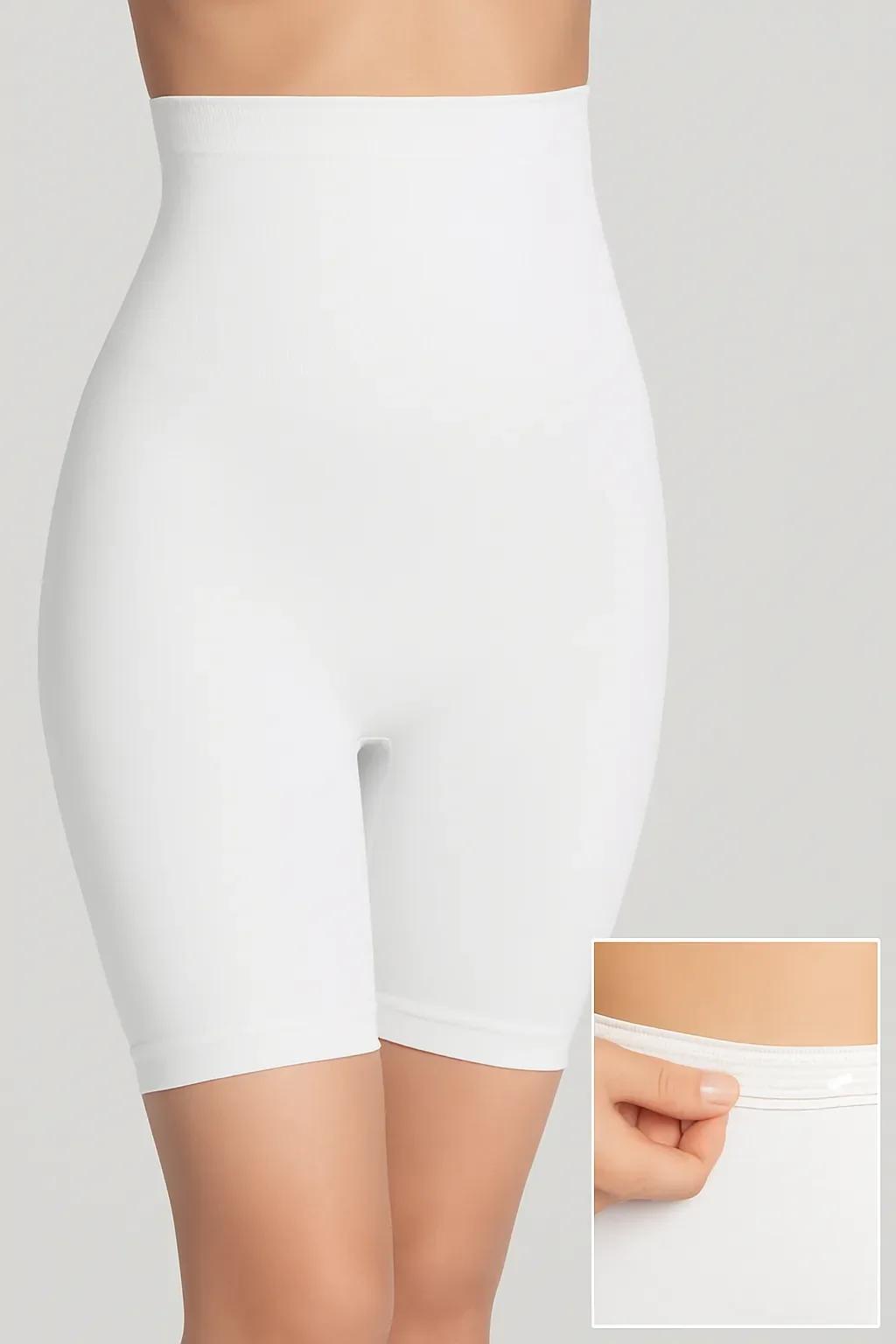 11005 Layza Form Mideli Uzun Paça Korse Beyaz - 1