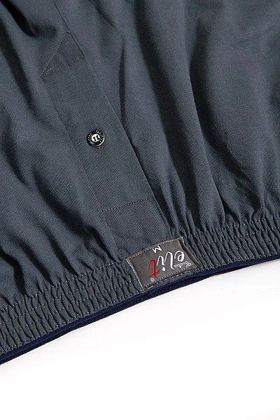 1101 Elit Erkek Havlu Bel Düz Boxer 10lu Füme - 5