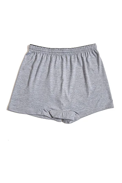 1101 Elit Erkek Havlu Bel Düz Boxer 10lu Gri (1)