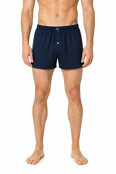 1101 Elit Erkek Havlu Bel Düz Boxer 10lu Lacivert