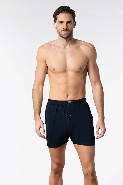 1101 Elit Erkek Havlu Bel Düz Boxer 10lu Siyah