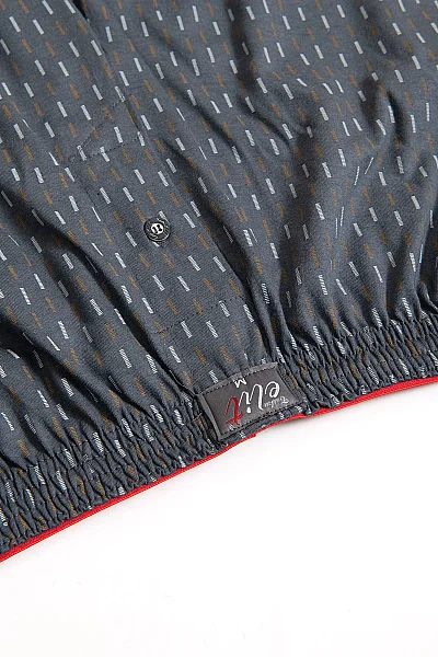 1102 Elit Erkek Havlu Bel Desenli Boxer 10lu Füme - 5