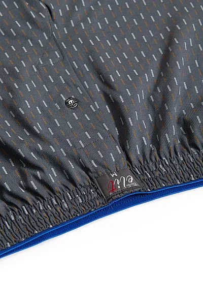 1102 Elit Erkek Havlu Bel Desenli Boxer 10lu Füme - 8