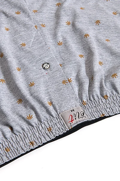 1102 Elit Erkek Havlu Bel Desenli Boxer 10lu Gri - 6