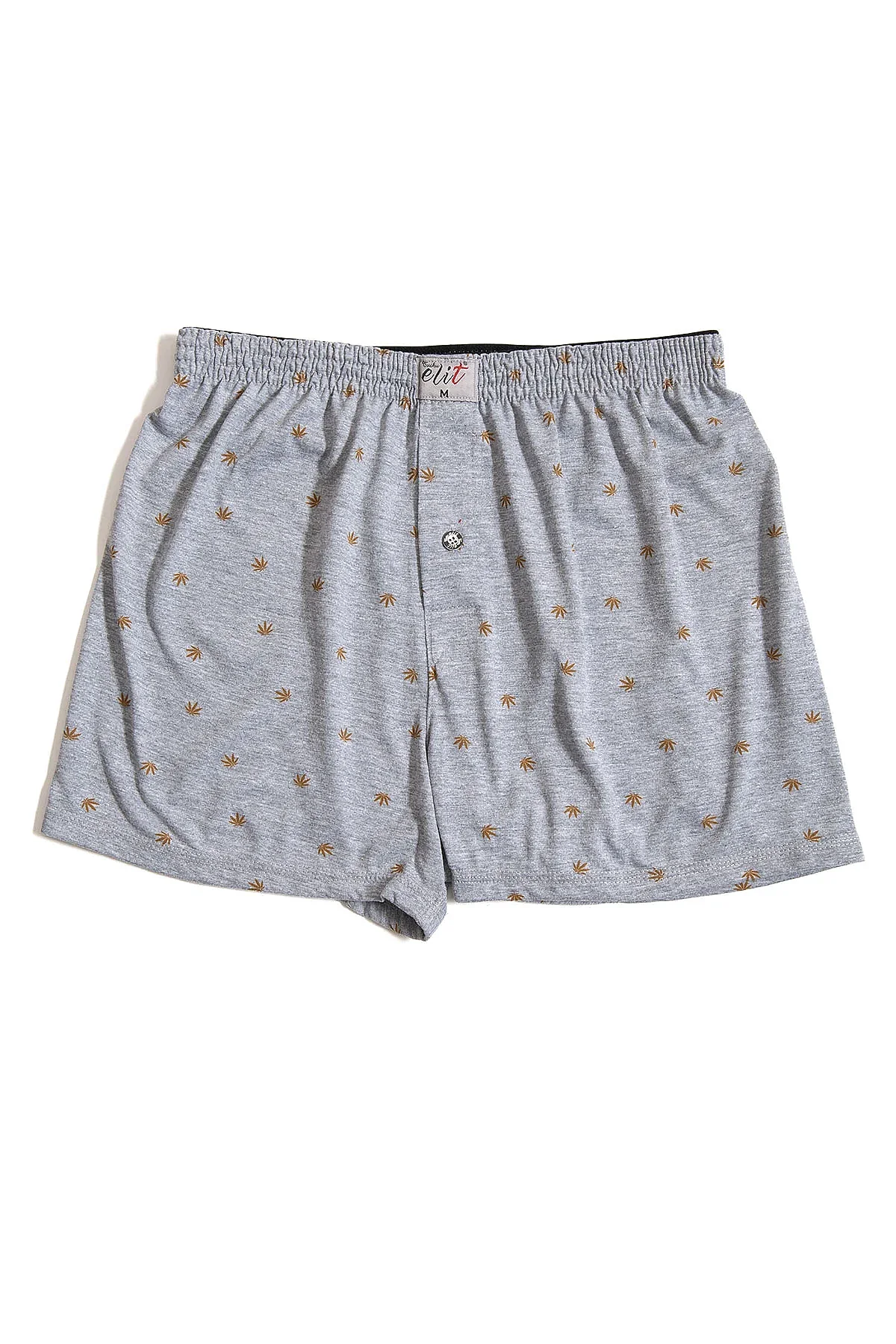 1102 Elit Erkek Havlu Bel Desenli Boxer 10lu Gri - 8