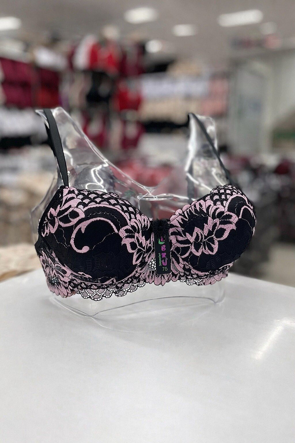 1103 Ebru Silikonlu Dantelli Desteksiz Sütyen 6'lı - 1