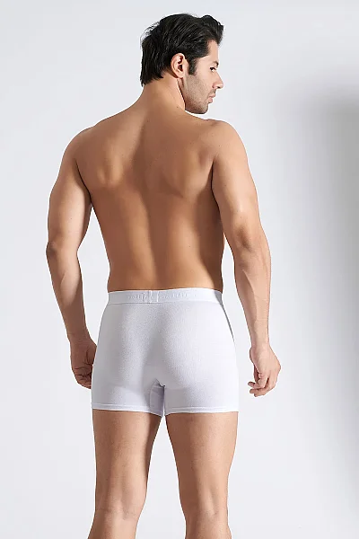1251 Elit Erkek Modal Boxer 6'lı Beyaz (1)