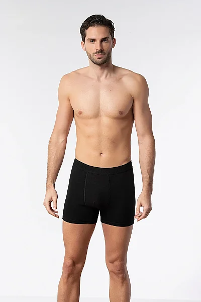 1251 Elit Erkek Modal Boxer 6'lı Siyah (1)
