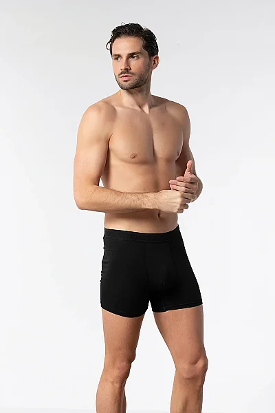 1251 Elit Erkek Modal Boxer 6'lı Siyah - 5
