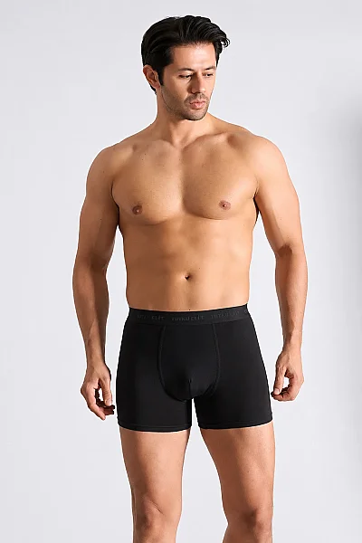 1251 Elit Erkek Modal Boxer 6'lı Siyah