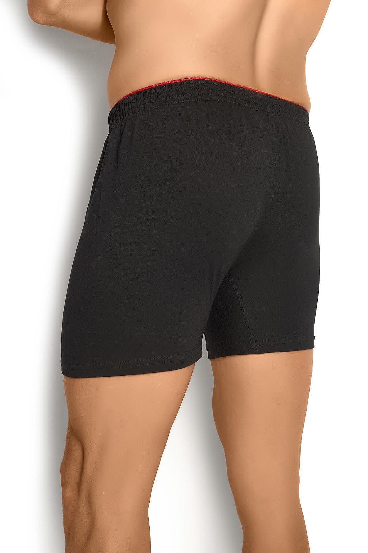 127 Jiber Erkek Havlubel Boxer 6lı Siyah - 3