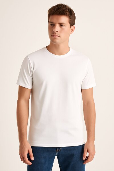 1301 Elit Erkek Elastan Sıfıryaka 6'lı Beyaz - TUTKU ELİT