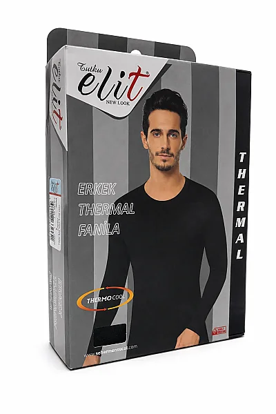 1307 Elit Erkek Termal Üst Siyah