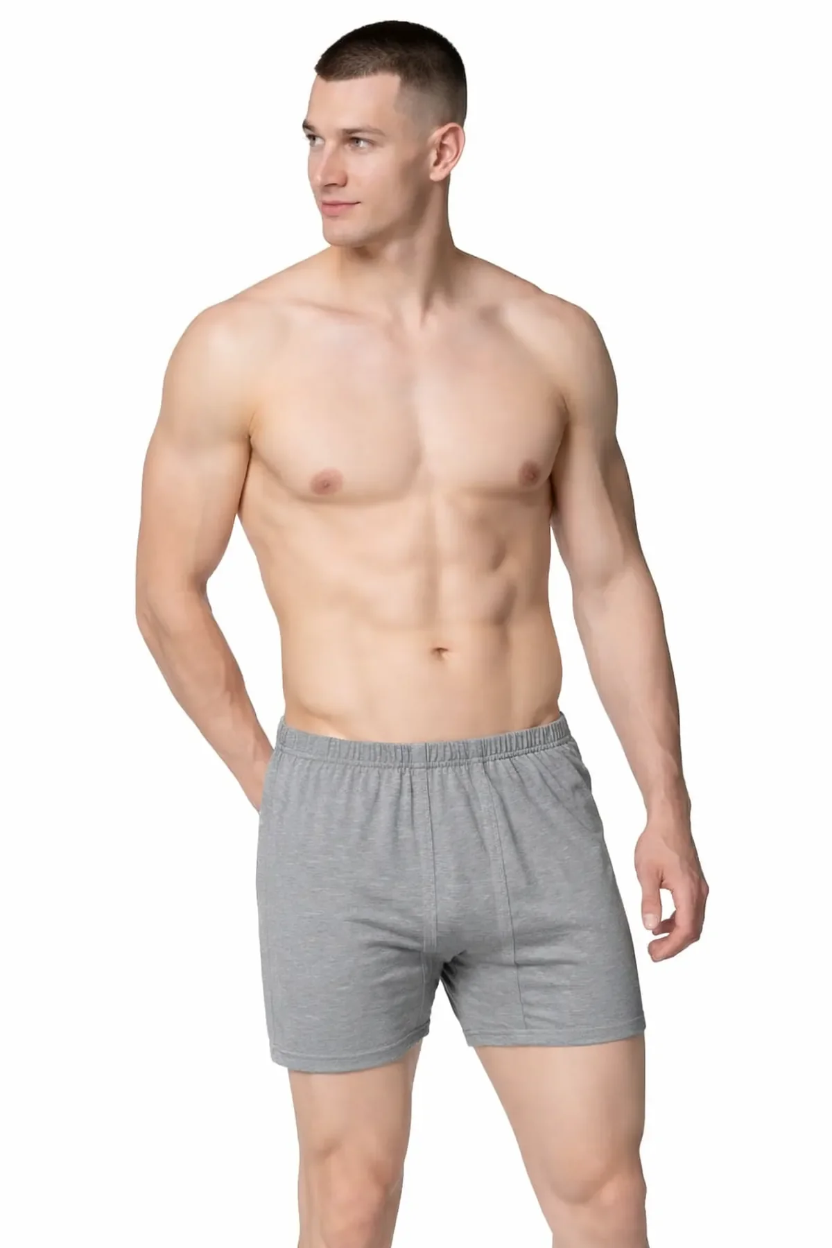 2007 Cihan Erkek Renkli Paçalı 12li Gri - 1