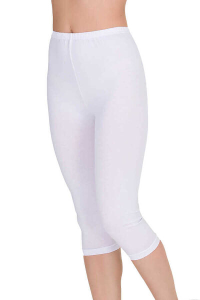 2273 Berrak Kadın Kapri Tayt 3lü Beyaz