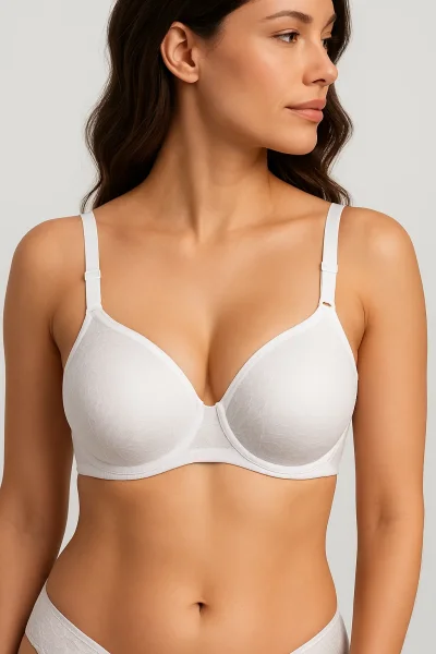 2390 Liza Telsiz Desteksiz Sütyen 6lı Beyaz 