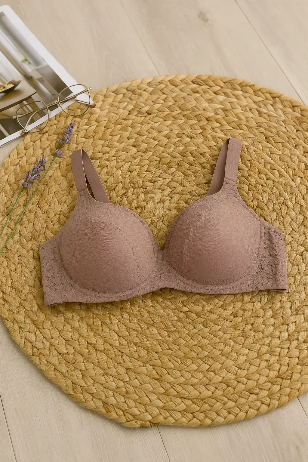 2390 Liza Telsiz Desteksiz Sütyen 6lı Vizon - 2
