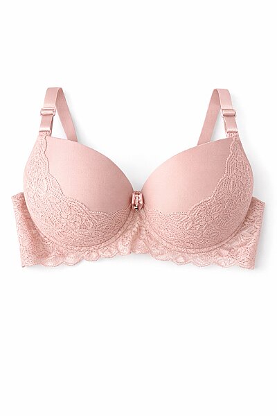 2480 Liza Mikro Dantelli Destekli Sütyen 6'lı Pudra - LİZA SÜTYEN