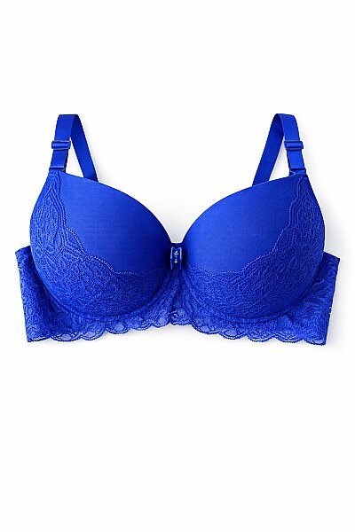 2480 Liza Mikro Dantelli Destekli Sütyen 6'lı Saks - LİZA SÜTYEN