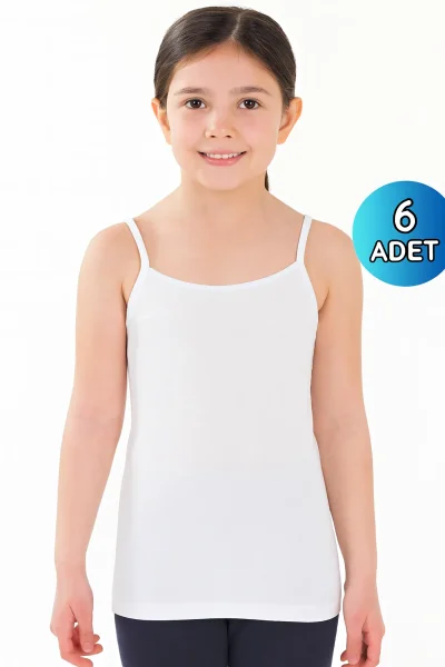 2520 Berrak Kız Ribana İp Askılı 6'lı Paket 