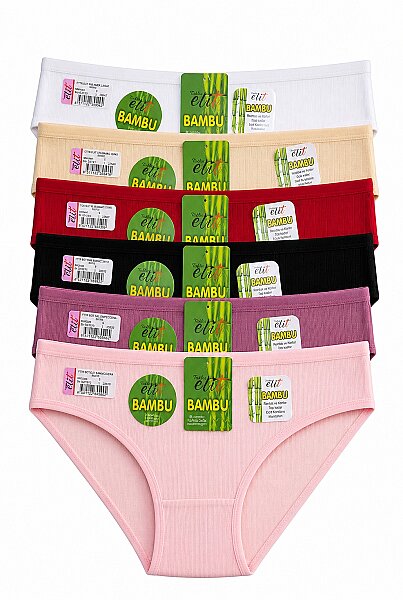 2709 Elit Kadın Bambu Derbi Bikini 12li