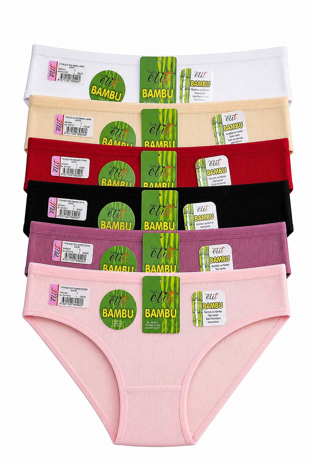 2709 Elit Kadın Bambu Derbi Bikini 12li - 1