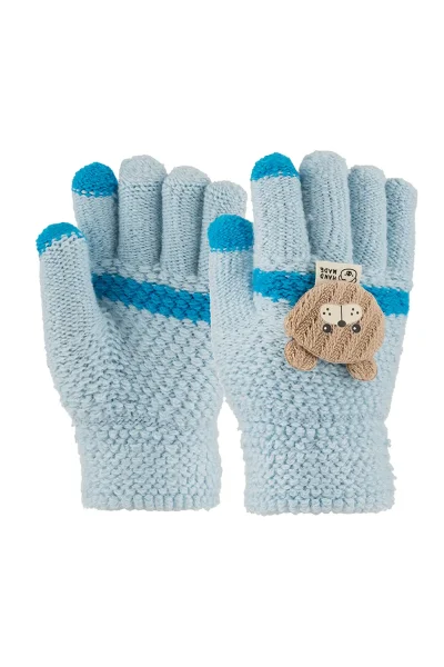 3-6 Yaş Anaokulu Örme Eldiven 6'lı Erkek - 5