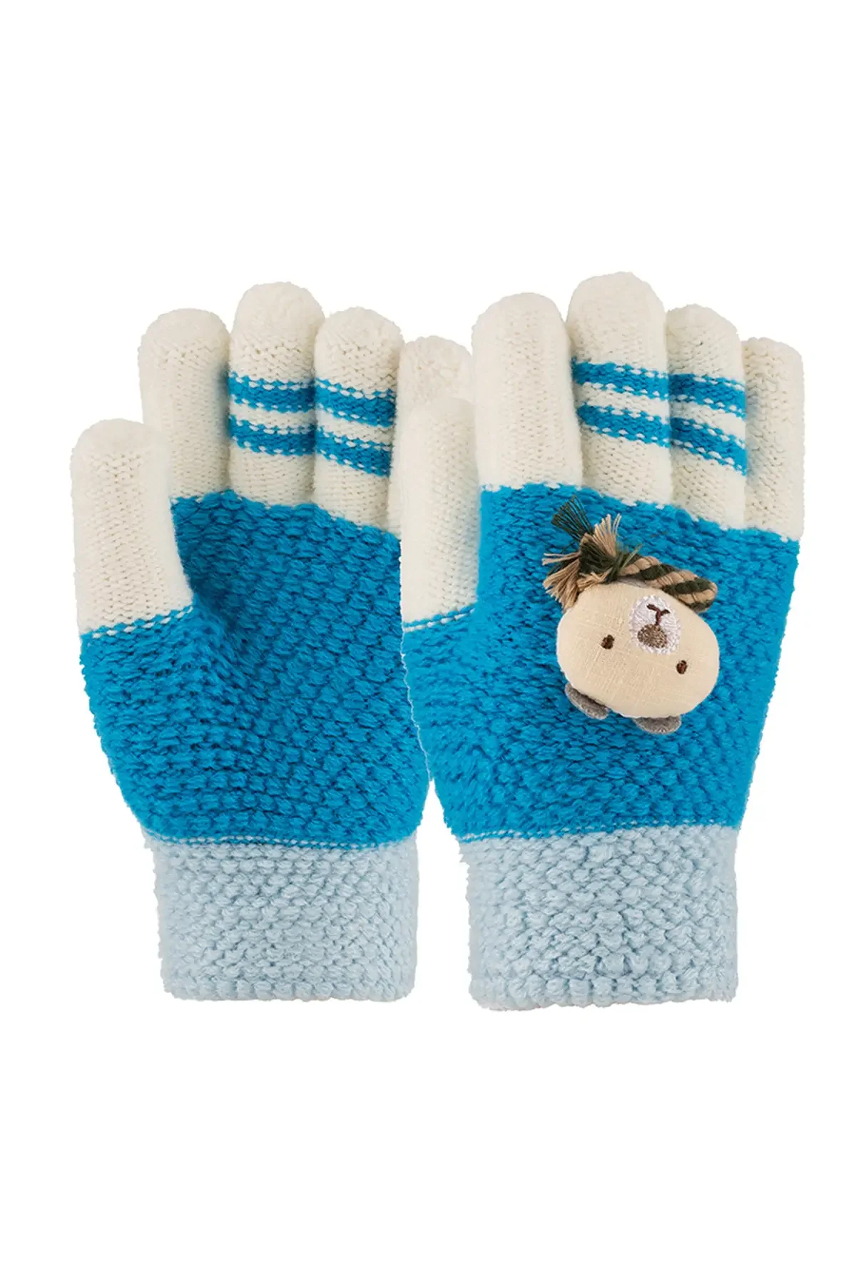 3-6 Yaş Anaokulu Örme Eldiven 6'lı Erkek - 2