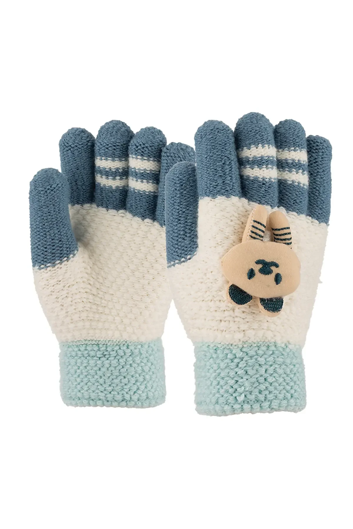 3-6 Yaş Anaokulu Örme Eldiven 6'lı Erkek - 1
