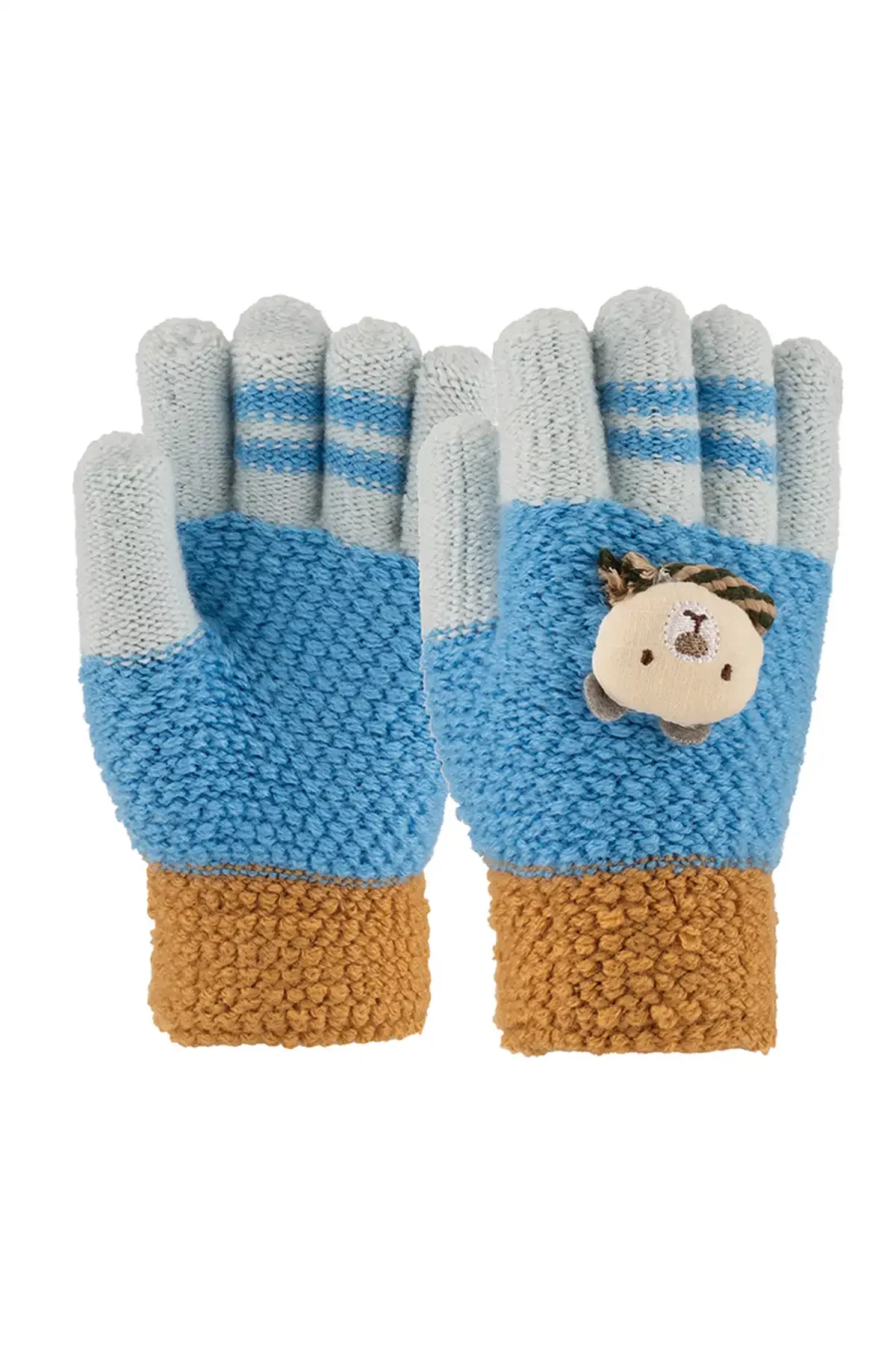 3-6 Yaş Anaokulu Örme Eldiven 6'lı Erkek - 3