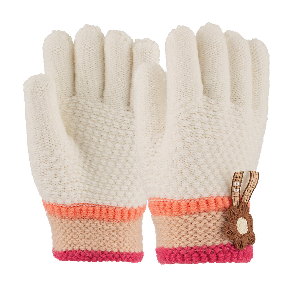 3-6 Yaş Anaokulu Örme Eldiven 6'lı Kız - 3