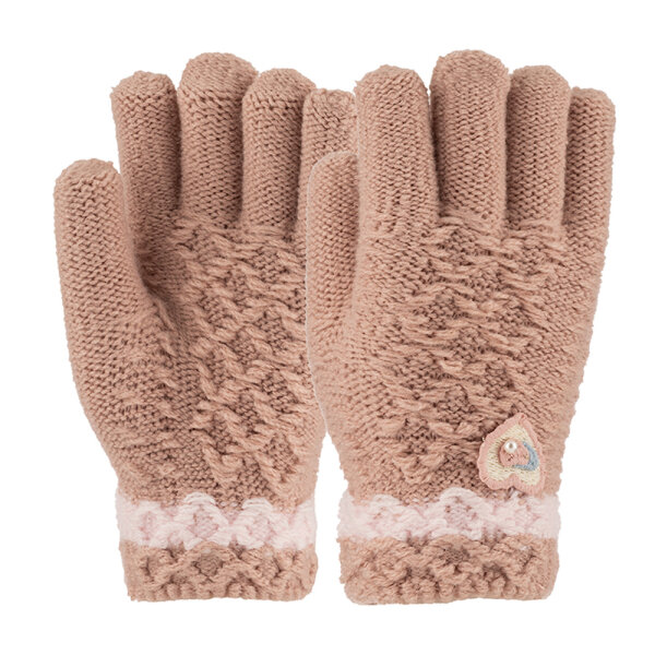 3-6 Yaş Anaokulu Örme Eldiven 6'lı Kız - 4