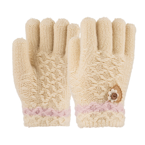 3-6 Yaş Anaokulu Örme Eldiven 6'lı Kız - 6