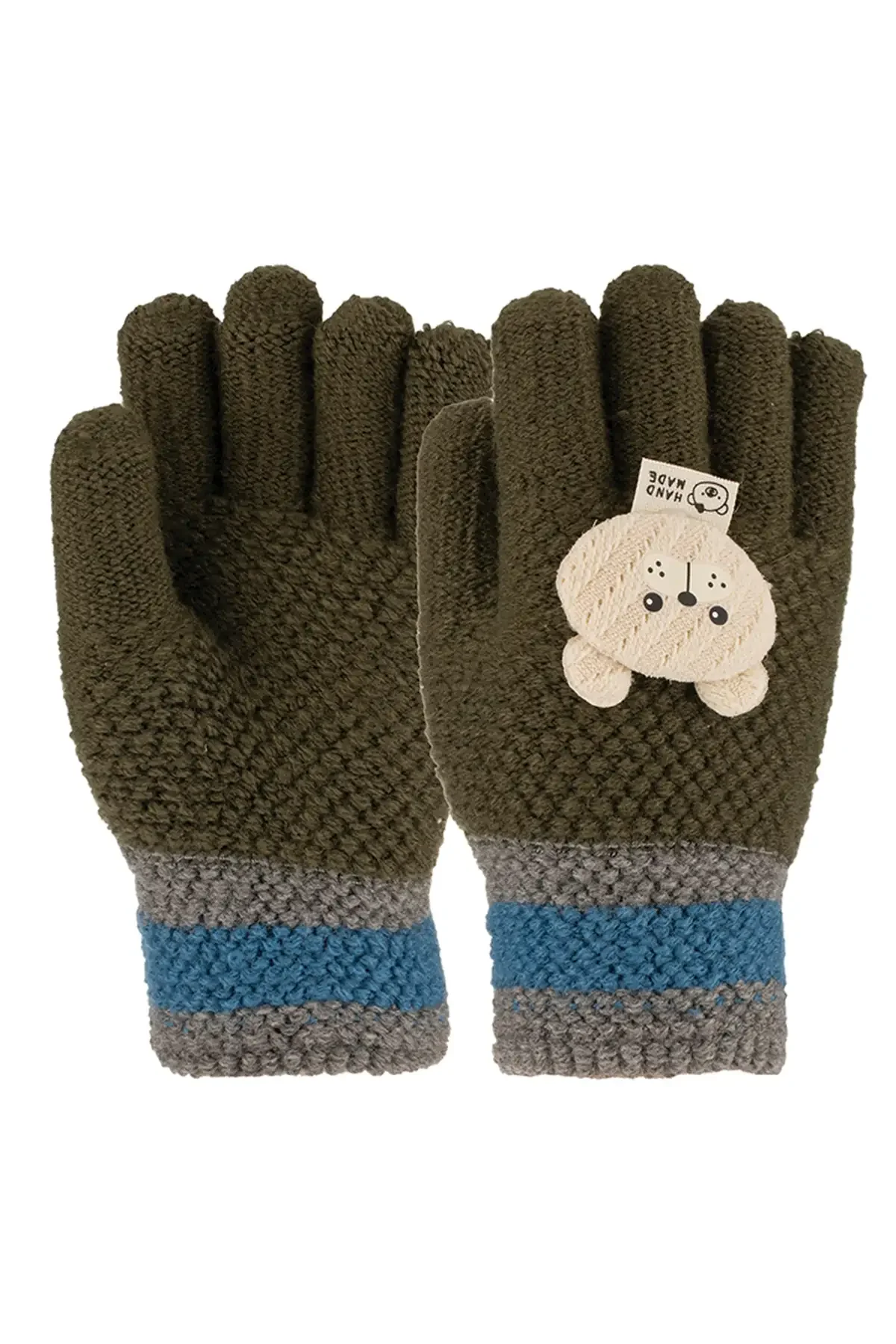 4-8 Yaş Çocuk Örme Eldiven 6'lı Kız - 2