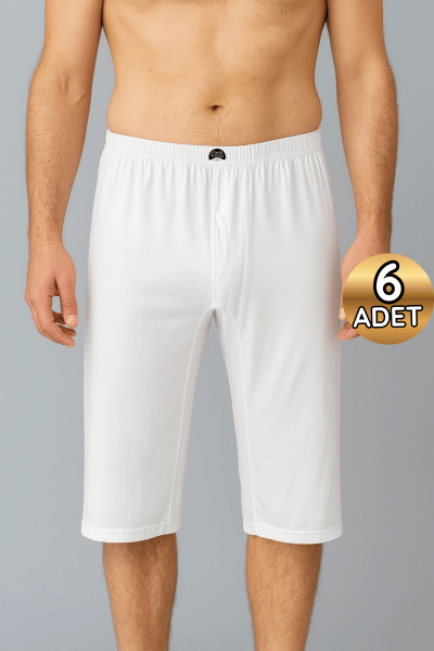 4021 Gümüş Erkek Osmanlı Donu 6'lı Paket Beyaz - GÜMÜŞ