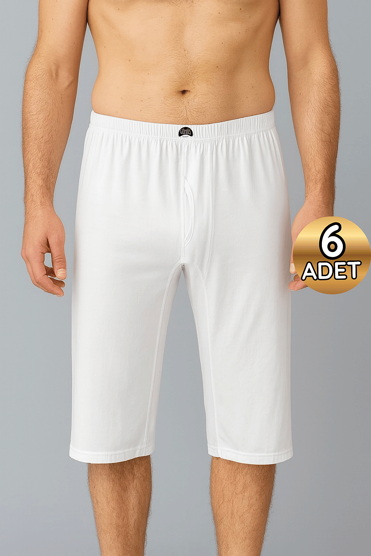 4021 Gümüş Erkek Osmanlı Donu 6'lı Paket Beyaz - 1