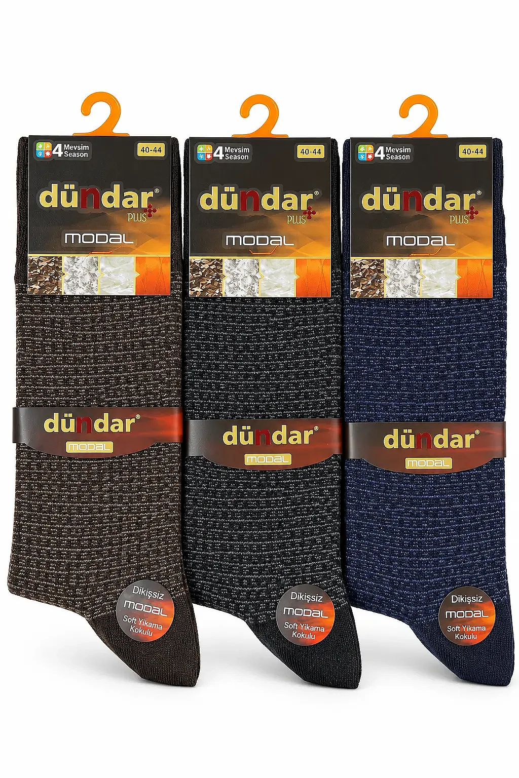 4124 Dündar Erkek Modal Likra Çorap 12'li M06 - 1