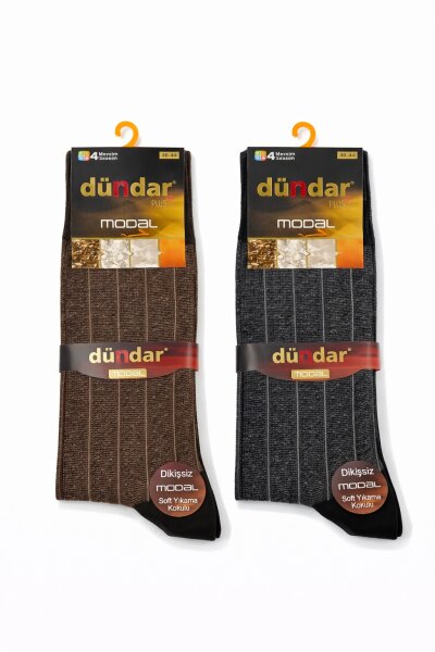 4124 Dündar Erkek Modal Likra Çorap 12li M50 - DÜNDAR ÇORAP