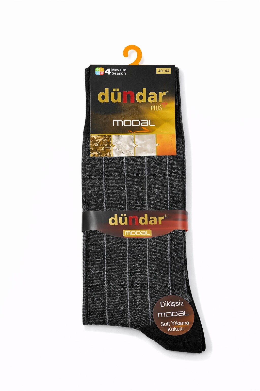 4124 Dündar Erkek Modal Likra Çorap 12li M50 - 3